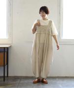 ハンドスモッキングコットンポプリン　サロペット